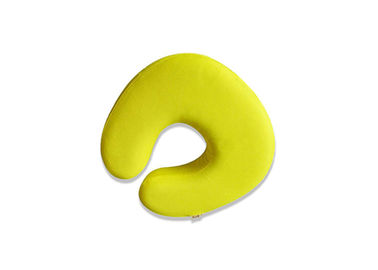 Piccolo supporto del collo del cuscino della schiuma di memoria di dimensione promozionale di viaggio, giallo