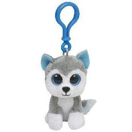 Husky Dog Stuffed Animal Plush Toy Keychain , Grey / White / Rice white