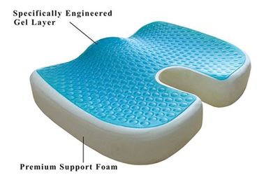 Il cuscino della schiuma di memoria Gel-ha migliorato l'OEM di Seat della comodità, cuscino di Seat del coccige del gel