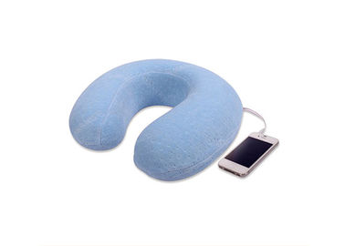 La comodità va cuscino della schiuma di memoria di viaggio con musica, coperta di tela del velluto