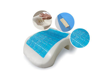 Cuscino molle della schiuma di memoria di comodità con il tessuto blu di raffreddamento del velluto del gel