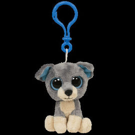 Giocattolo Keychain, bianco grigio/bianco/riso della peluche dell'animale farcito del cane del husky
