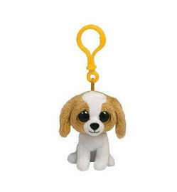 Giocattolo Keychain, bianco grigio/bianco/riso della peluche dell'animale farcito del cane del husky
